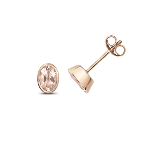 MORGANITE STUDS OVAL